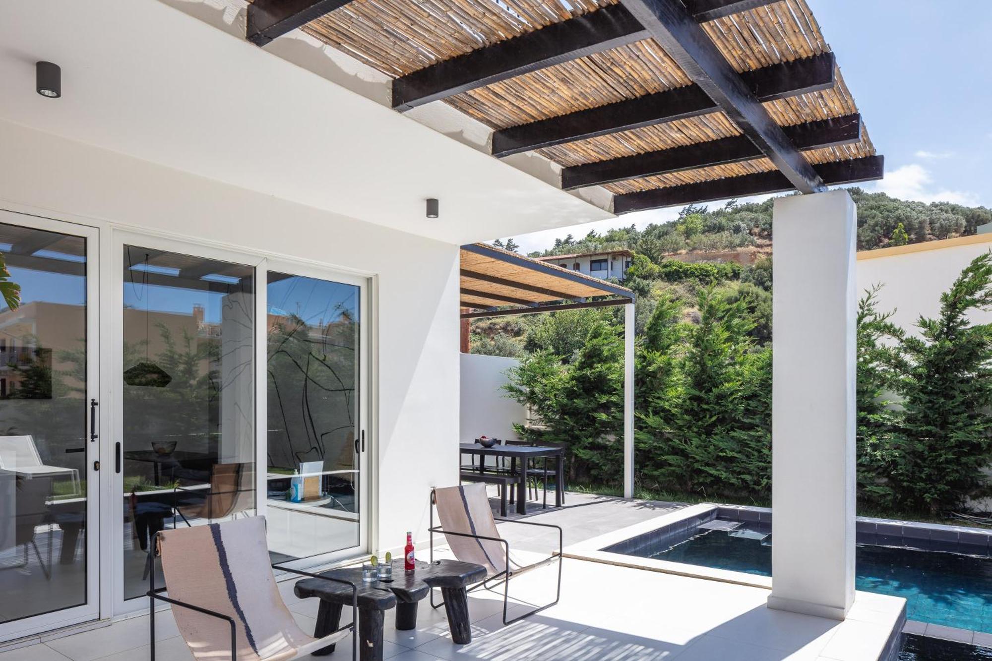 Modern Villa Casa Filo Verde With Private Pool & Bbq,200M From The Beach Plakias Ngoại thất bức ảnh