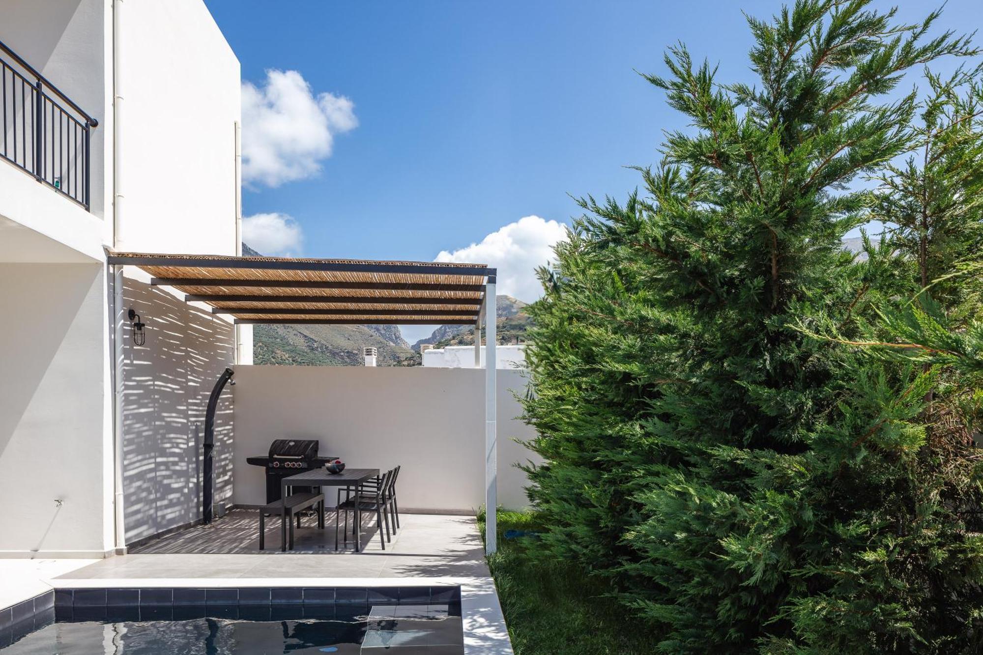 Modern Villa Casa Filo Verde With Private Pool & Bbq,200M From The Beach Plakias Ngoại thất bức ảnh